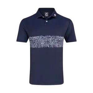 2024 FootJoy Men's Tropical Chest Band Lisle Polo - Navy