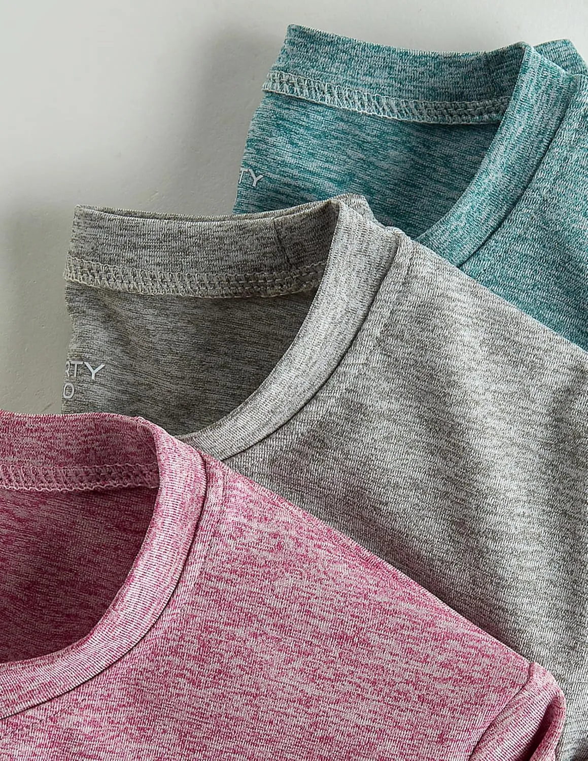 3 Pack Youth Girls Long Sleeve Shirts Active Dry Fit Athletic Performance Clothes Kids Teens Tees with Thumbholes