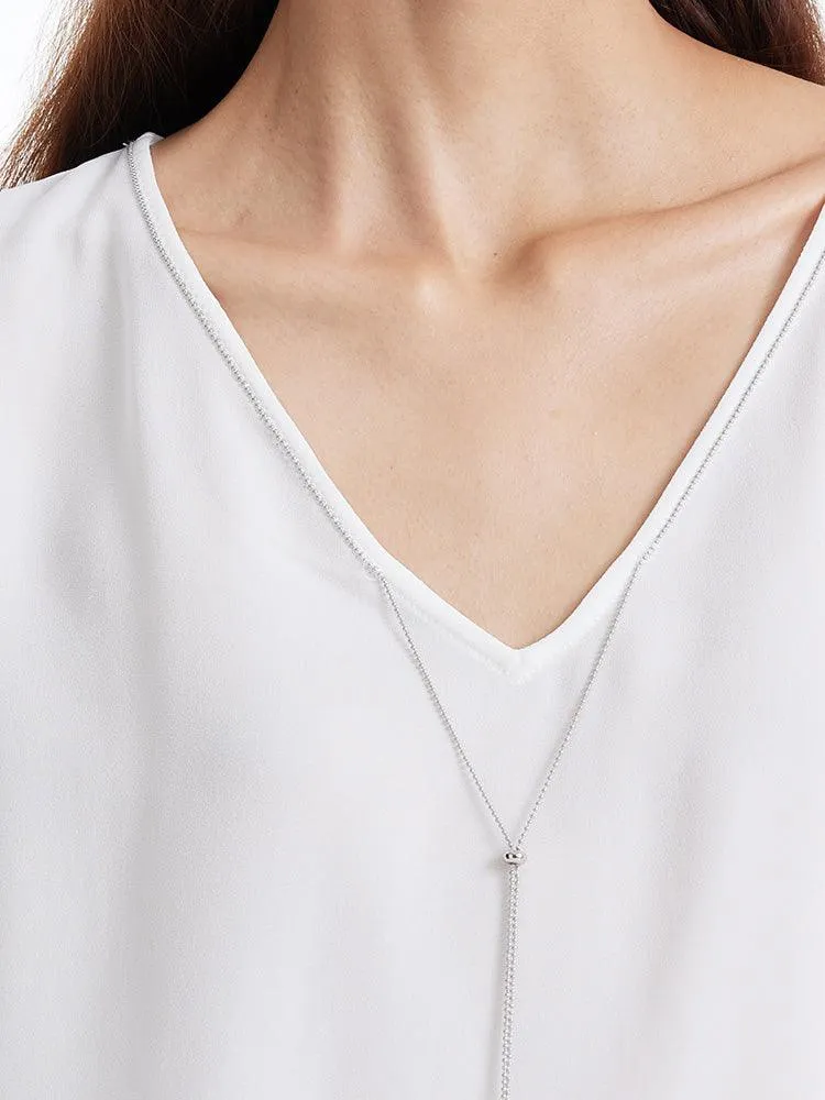 Acetate White V-Neck Tank Top