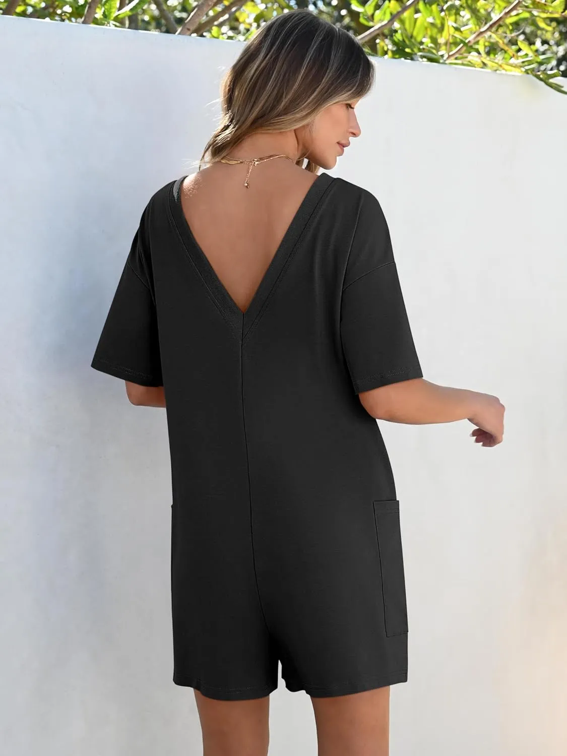 ANRABESS Women Summer Oversized T-Shirt Tee Romper Casual Baggy Short Sleeve Overall Athletic Workout Jumpsuit Trendy Outfits