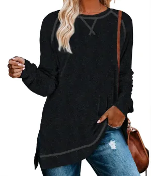 Aokosor Tunic Tops for Women 2025 Long Sleeve Shirts for Leggings Loose Fit Sweaters