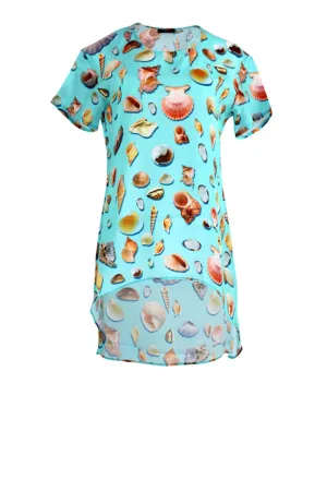 Aqua Tunic Style Tops