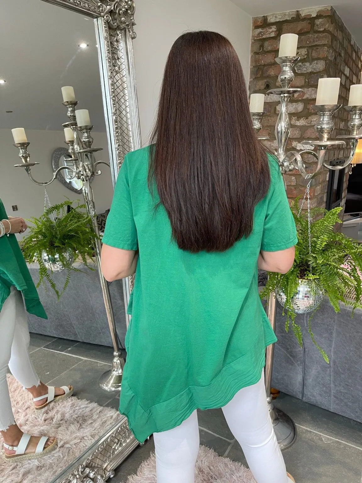 Asymmetric Frill Hem Top Ella