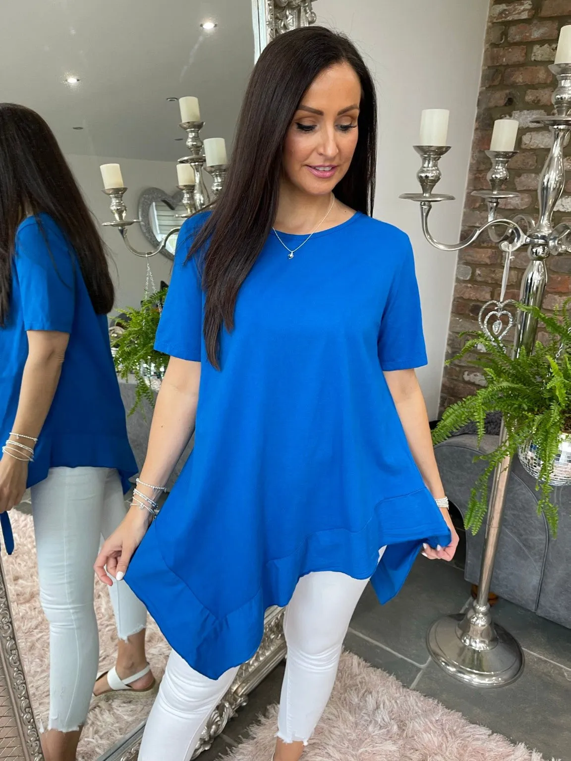 Asymmetric Frill Hem Top Ella