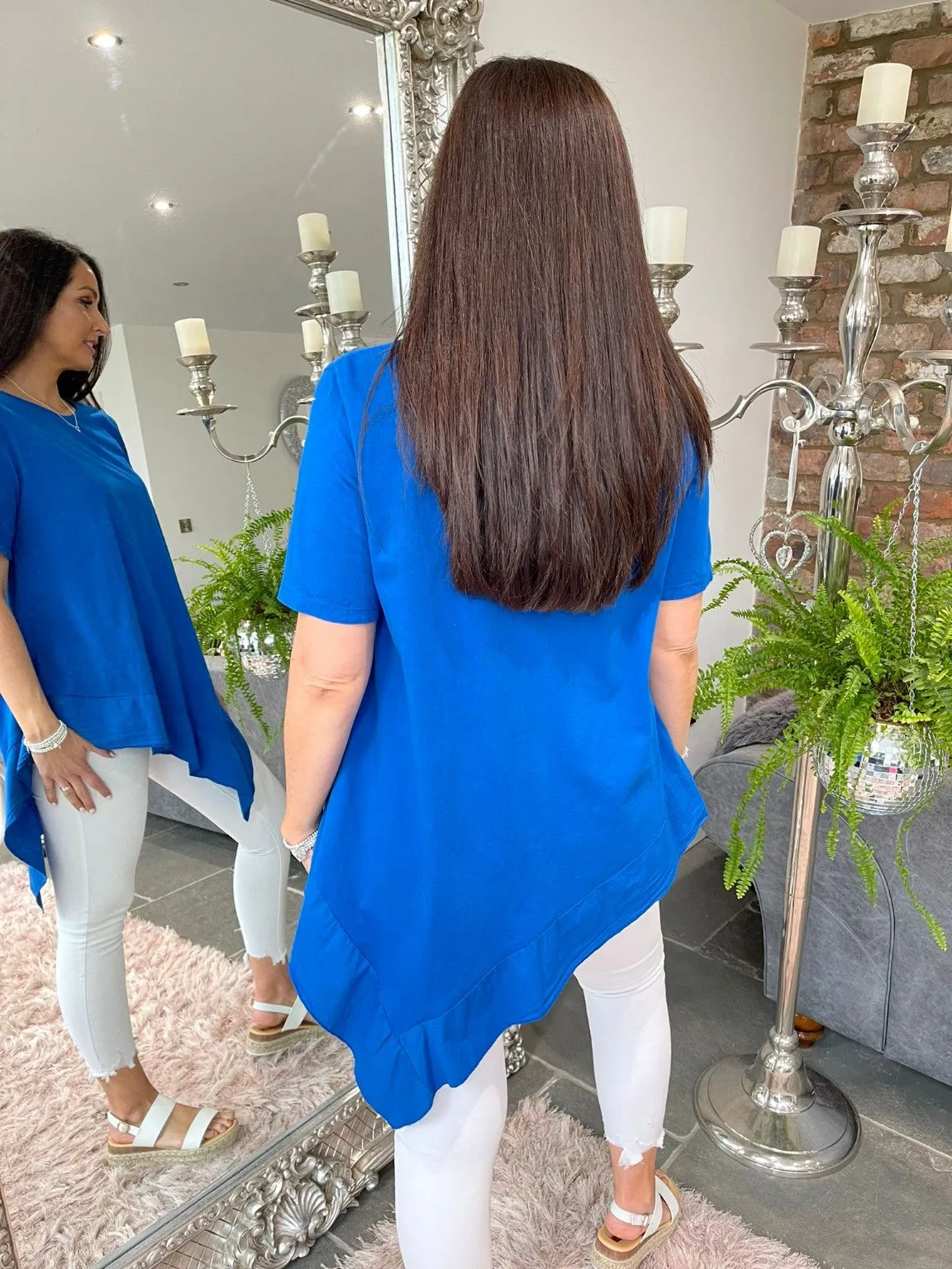 Asymmetric Frill Hem Top Ella