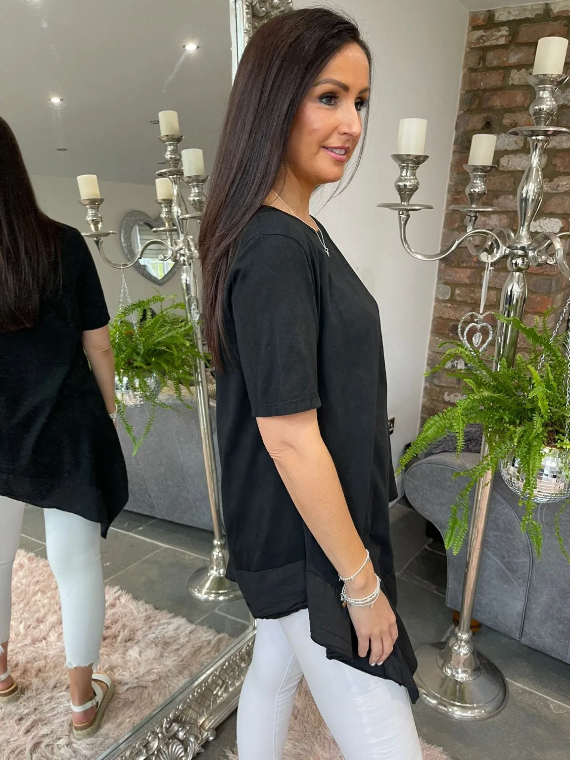 Asymmetric Frill Hem Top Ella