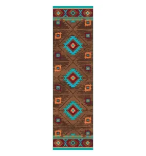 Aztec Whiskey River Floor Runner in Turquoise