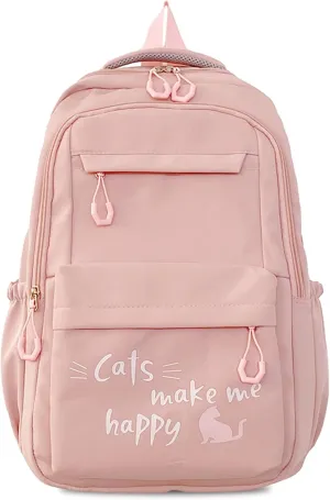 Backpack Casual Simple Style 17.7 Inch Bookbags Lightweight Laptop Bag Travel Daypacks (Purple)