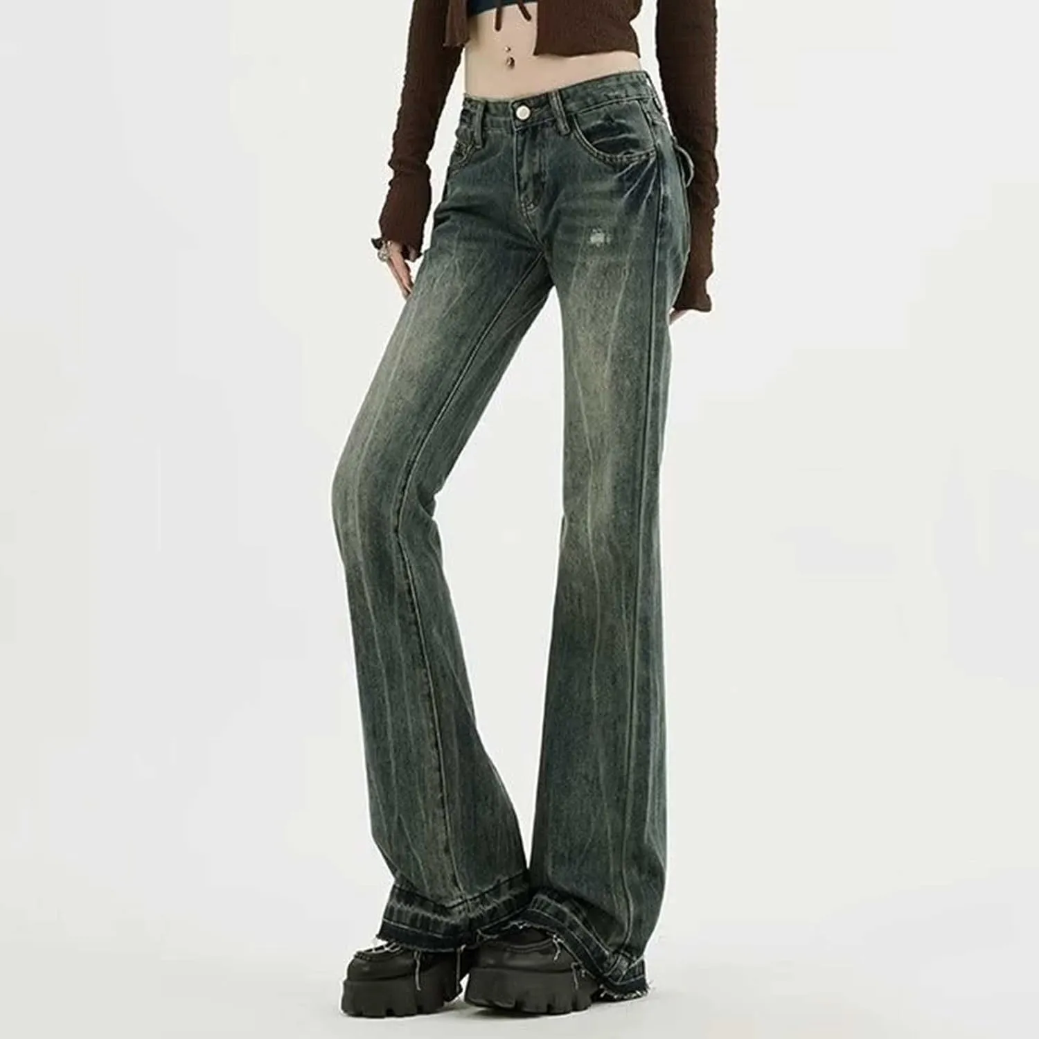Baggy Jeans for Women Y2K High Street Boyfriend Pants Vintage Jeans Aesthetic Clothing Teen Girls Streetwear Hiphop