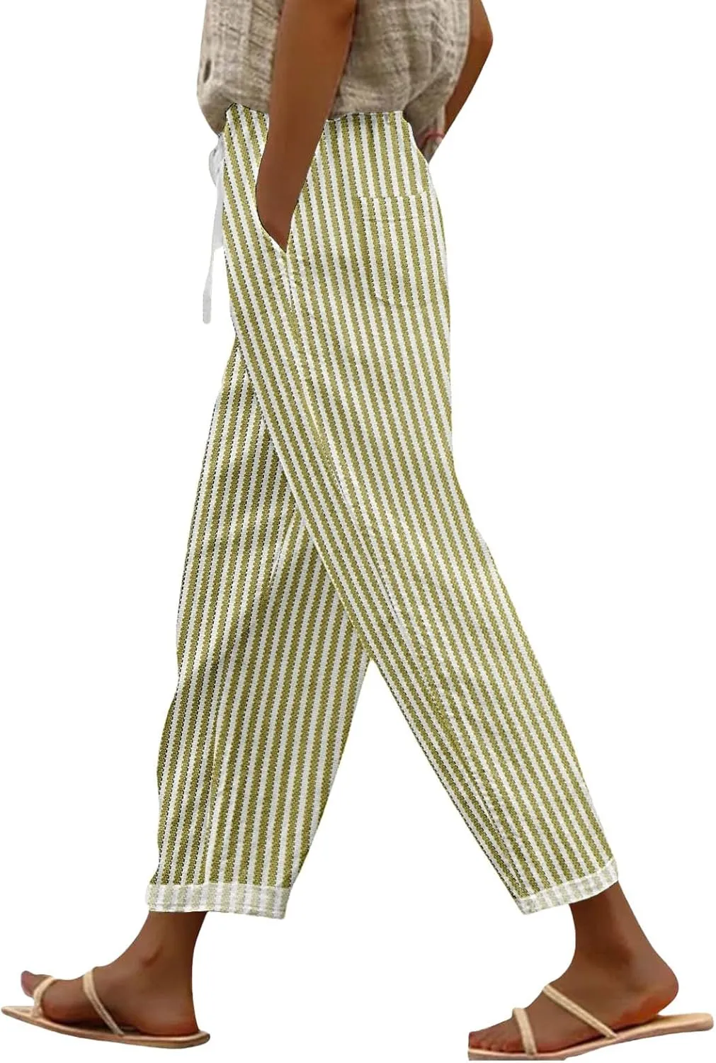 Beach Pants Everyday Casual Drawstring Pants Womens Work Pants Summer Outfits for Women 2024 Vacation Jeans