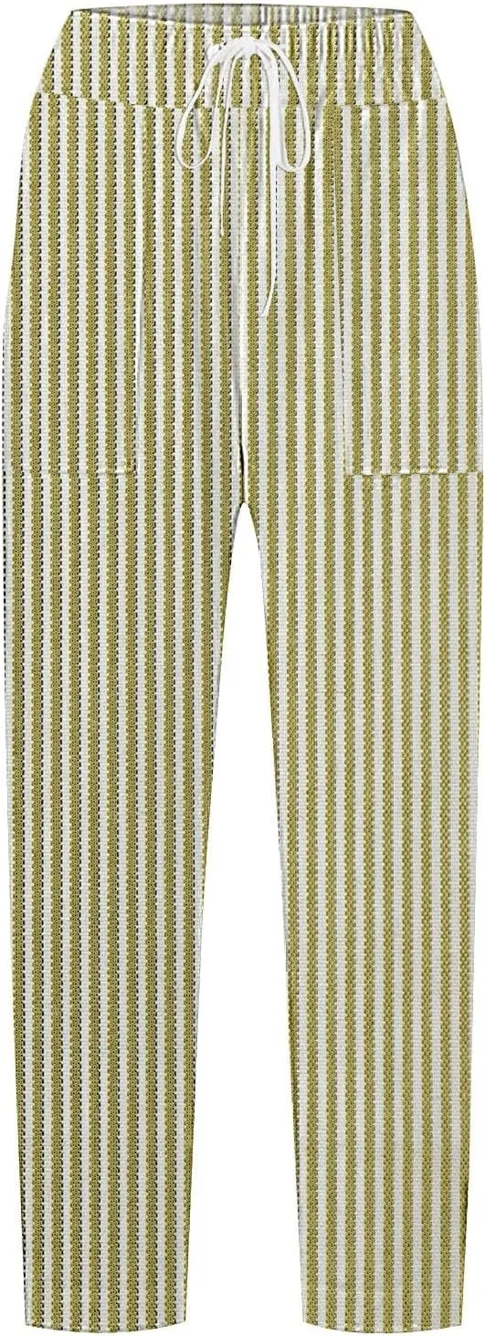 Beach Pants Everyday Casual Drawstring Pants Womens Work Pants Summer Outfits for Women 2024 Vacation Jeans
