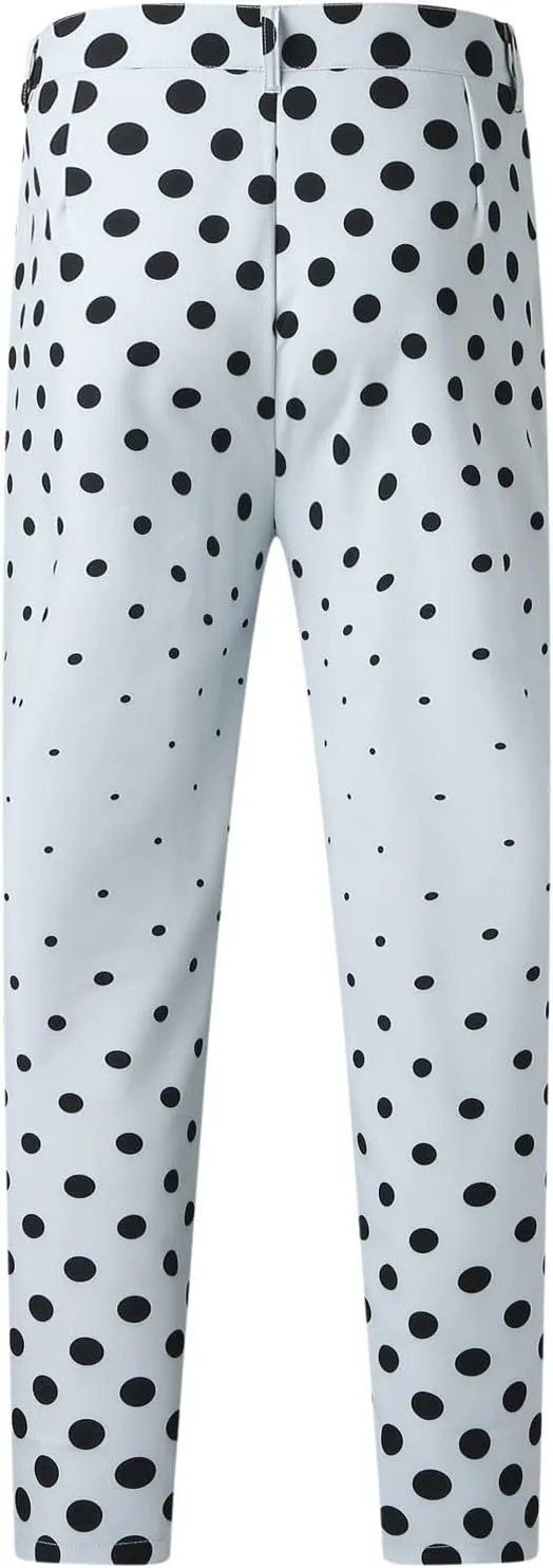 BIFUTON Mens Dress Pants, Men's Casual Printed Dress Pants Skinny Stylish Suit Pants Slim Fit Pencil Tapered Party Prom Pants