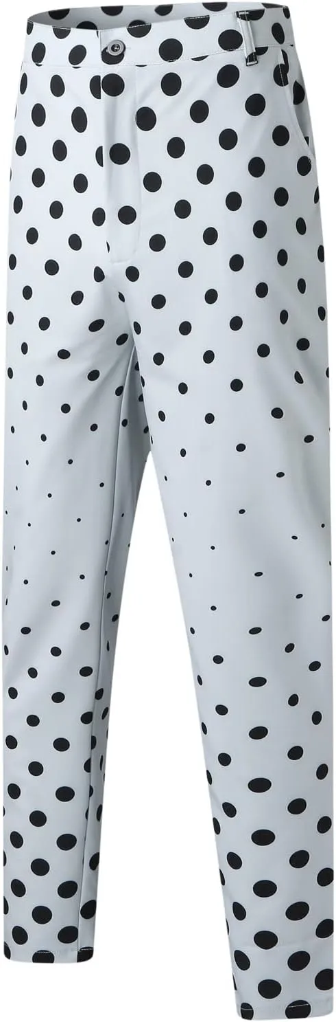 BIFUTON Mens Dress Pants, Men's Casual Printed Dress Pants Skinny Stylish Suit Pants Slim Fit Pencil Tapered Party Prom Pants