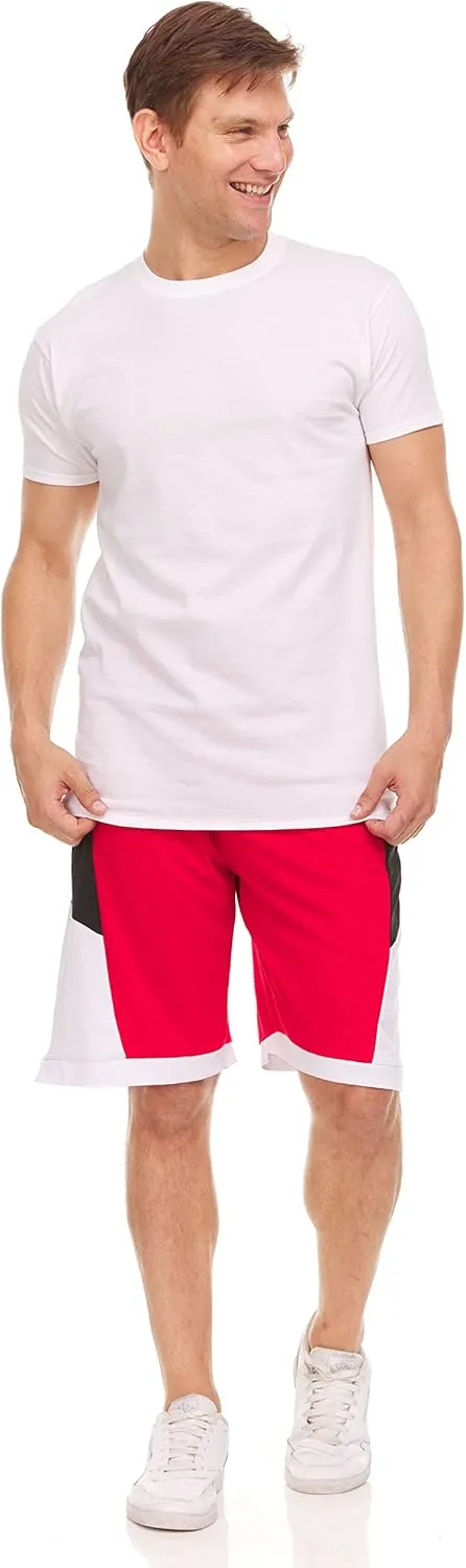 BILLIONHATS 6 Pack Men's Solid Colors Cotton T-Shirts Short Sleeve Lightweight Tees, Bulk