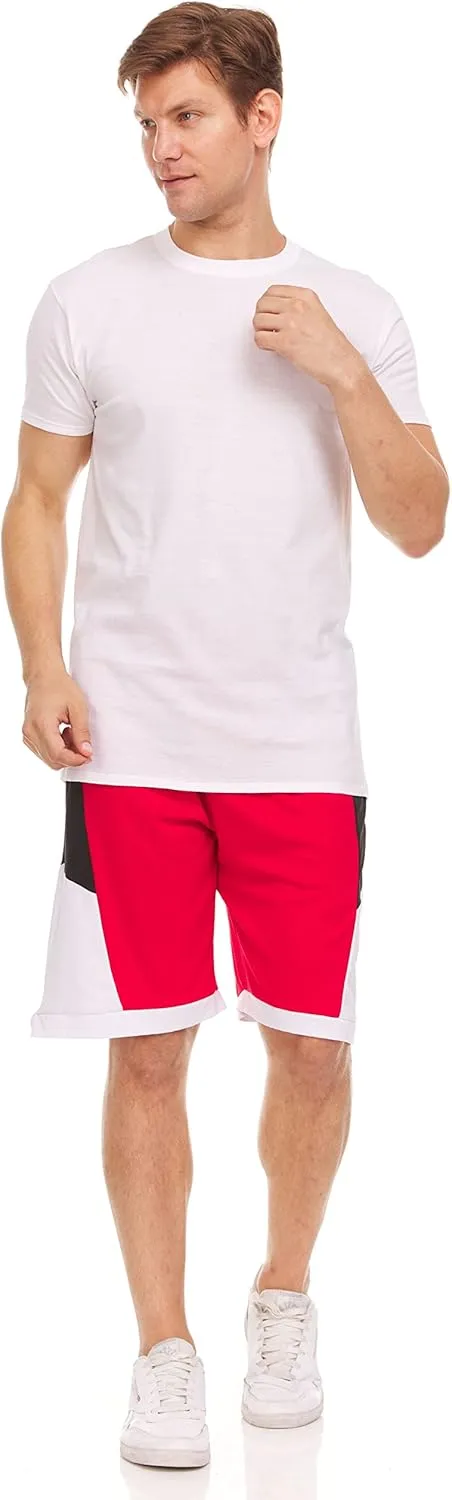 BILLIONHATS 6 Pack Men's Solid Colors Cotton T-Shirts Short Sleeve Lightweight Tees, Bulk