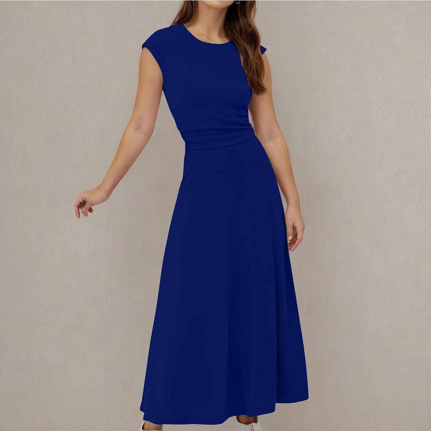 Binmer 2 Piece Outfit Set for Womens 2024 Summer Casual Ribbed Knit Short Sleeve Crop Top High Waist Midi Skirt Set Loungwear