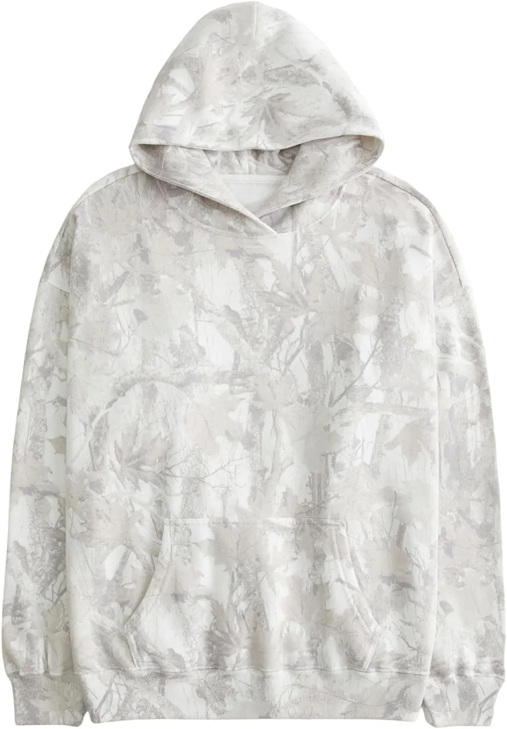 Camo Hoodie Womens Maple Leaf Print Oversized Hooded Sweatshirt Long Sleeve Fleece Pullover Sweatshirts with Pocket