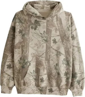 Camo Hoodie Womens Maple Leaf Print Oversized Hooded Sweatshirt Long Sleeve Fleece Pullover Sweatshirts with Pocket