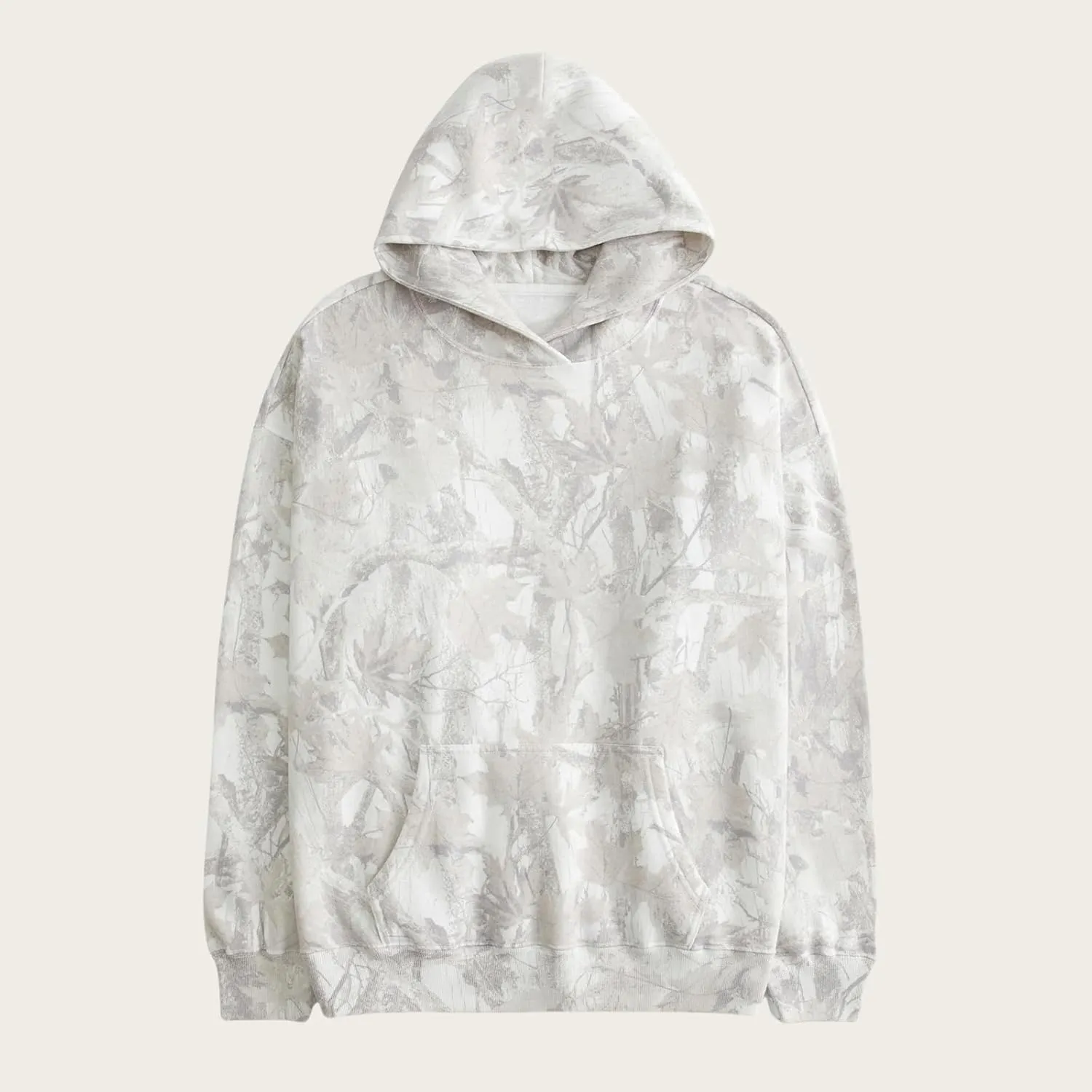 Camo Hoodie Womens Maple Leaf Print Oversized Hooded Sweatshirt Long Sleeve Fleece Pullover Sweatshirts with Pocket
