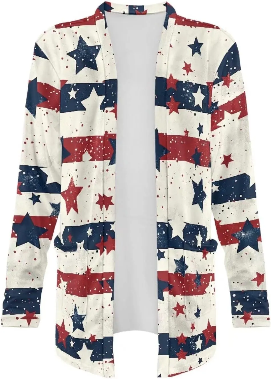 Cardigans Shirt for Women Lightweight Open Front Long Sleeve Coat with Pockets Casual Comfy Workout Tops Size S-2XL