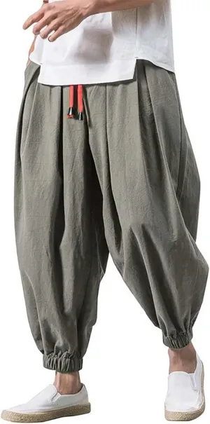 Cargo Work Pant Mens Drawstring Casual Lounge Pants Sports Running Fitness Gym Sweatpants Loose Joggers