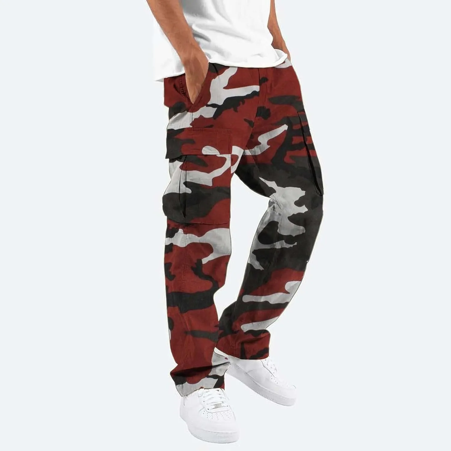Cargos Pants Men Mens Cargo Pants Lightweight 5 Pocket Pants Men's and Big Men's Relaxed Fit Cargo Pants with