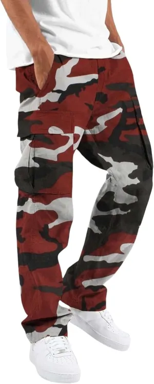 Cargos Pants Men Mens Cargo Pants Lightweight 5 Pocket Pants Men's and Big Men's Relaxed Fit Cargo Pants with