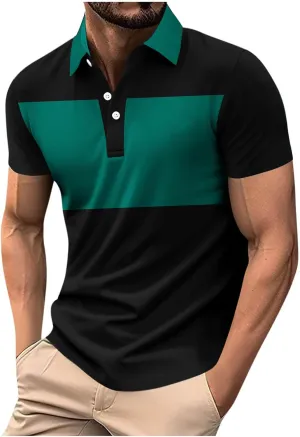 Casual Henley Shirts for Men 2025 Stylish Business Work Shirt Classic Short Sleeve Slim Fit Golf Tennis Tops