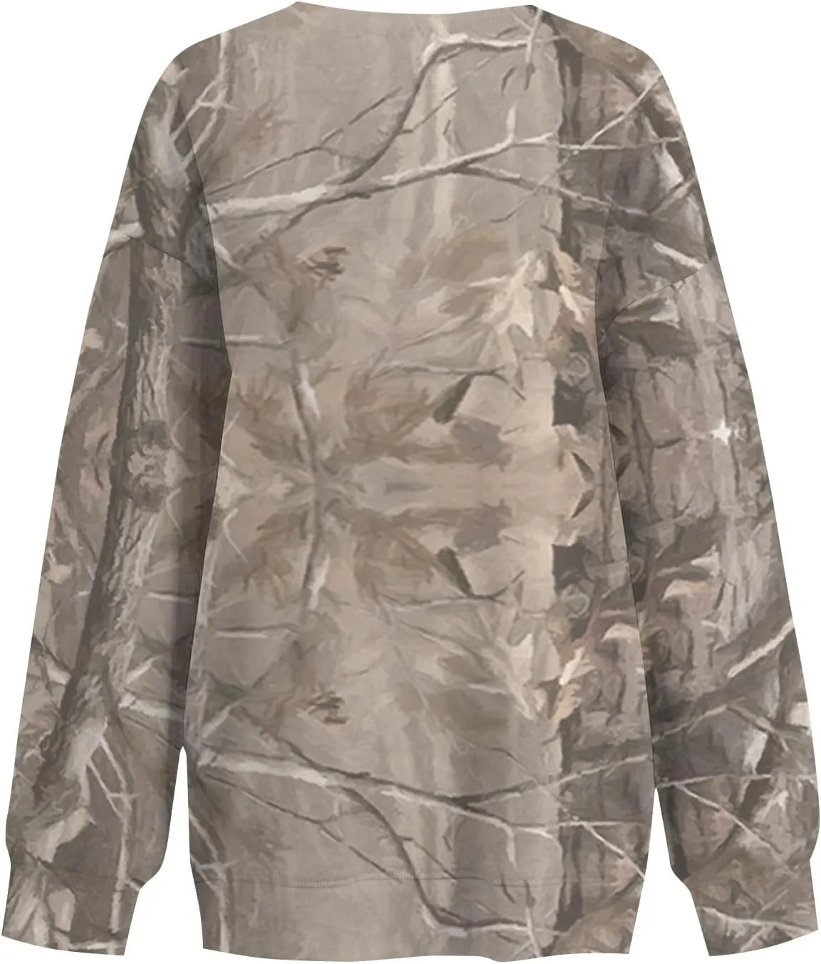 ChicCrate Womens Camo Hoodie Oversized Crewneck Sweatshirts Long Sleeve Loose Fit Pullover Maple Leaf Print Tops Y2K Blouse
