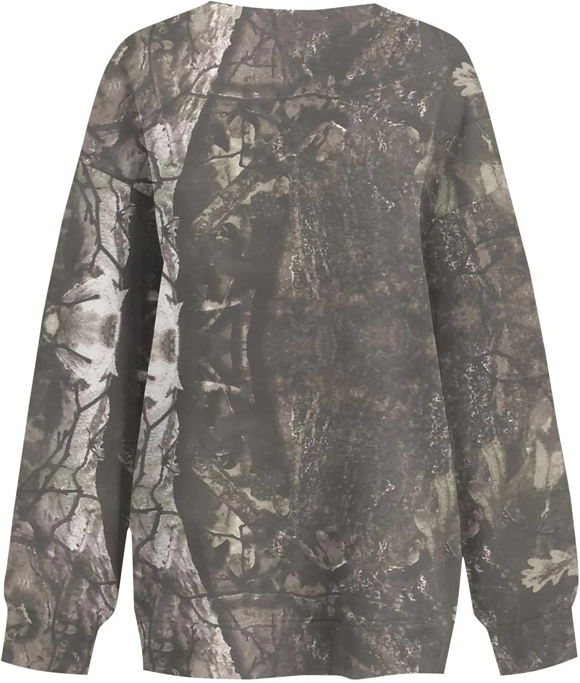 ChicCrate Womens Camo Hoodie Oversized Crewneck Sweatshirts Long Sleeve Loose Fit Pullover Maple Leaf Print Tops Y2K Blouse