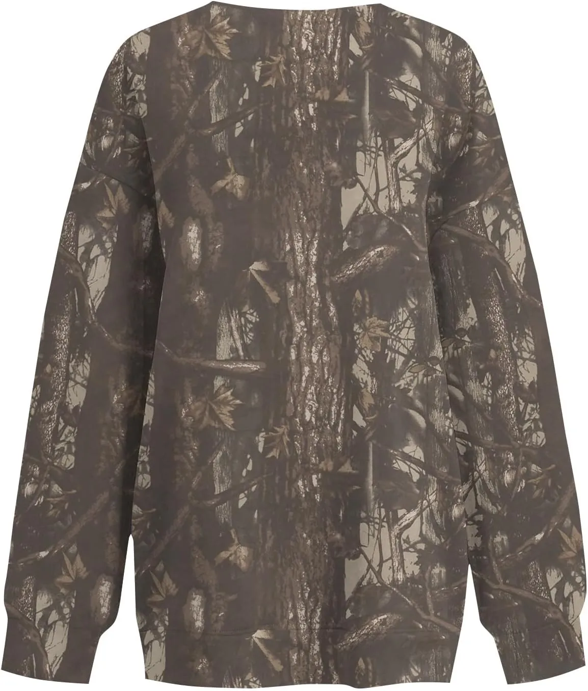ChicCrate Womens Camo Hoodie Oversized Crewneck Sweatshirts Long Sleeve Loose Fit Pullover Maple Leaf Print Tops Y2K Blouse