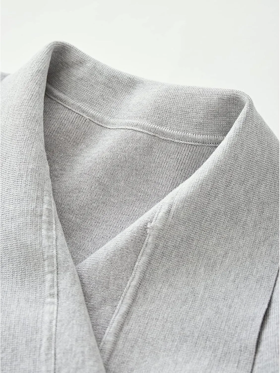 CHICWISH Women's Wide Lapel Tie Waist Knit Cardigan Coatigan Light Jacket