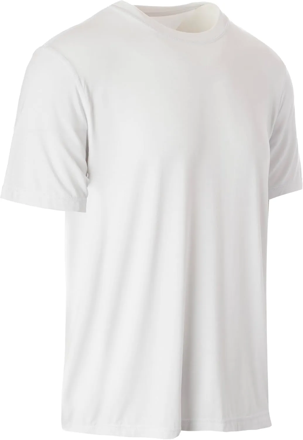 Chill Boys Soft Viscose from Bamboo T-Shirt for Men with Short Sleeve - Plain T-Shirt with Cool Performance and Crew Neck Tee