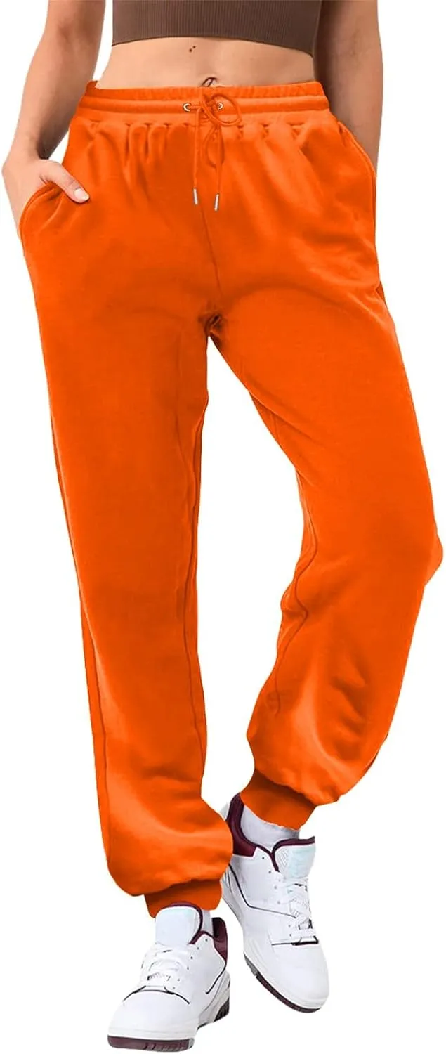 cooki Sweatpants Women Baggy Womens Sweatpants with Pockets Cinch Bottom Drawstring Elastic Waist Pants Athletic Yoga Joggers