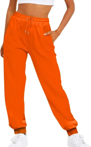 cooki Sweatpants Women Baggy Womens Sweatpants with Pockets Cinch Bottom Drawstring Elastic Waist Pants Athletic Yoga Joggers