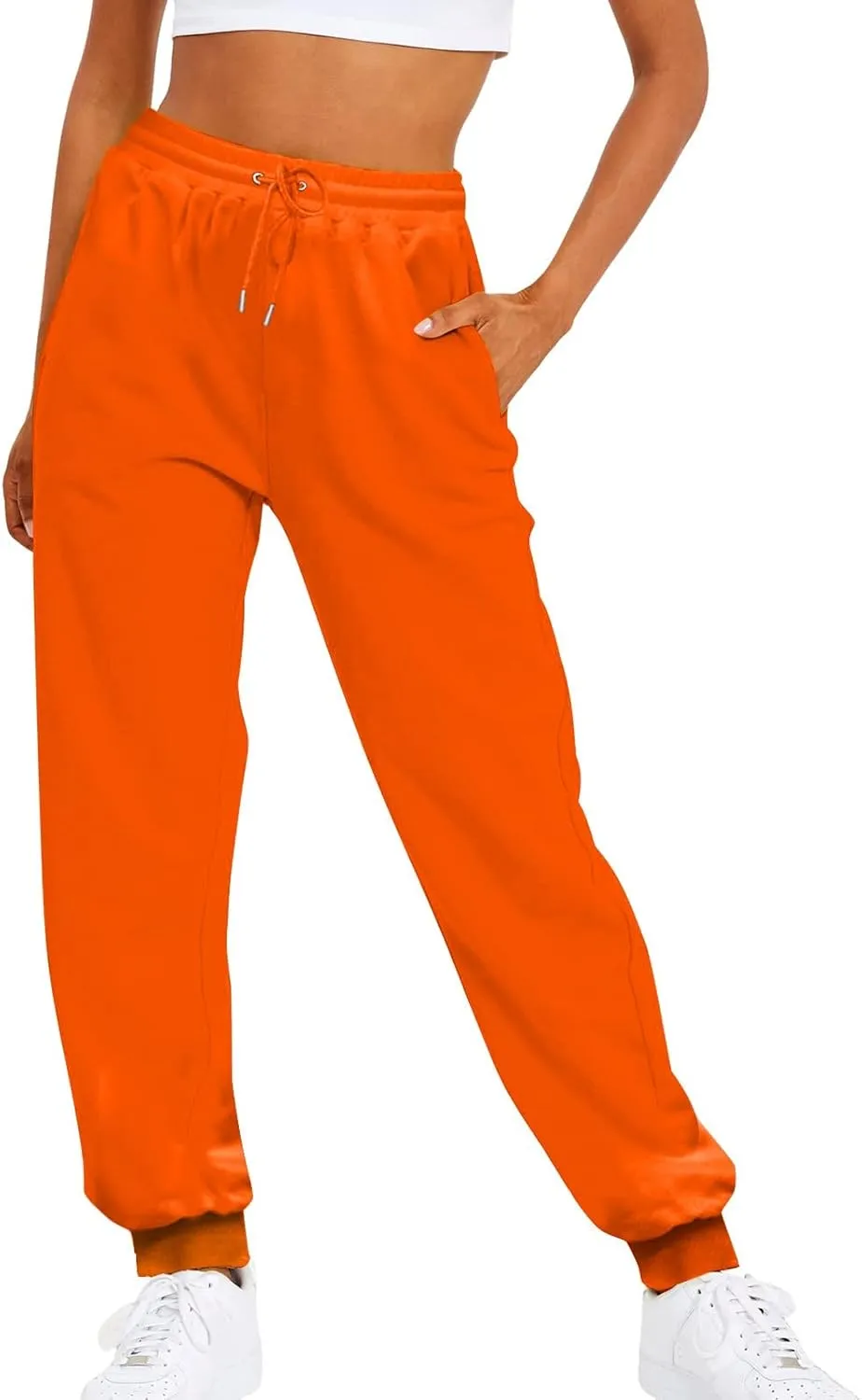 cooki Sweatpants Women Baggy Womens Sweatpants with Pockets Cinch Bottom Drawstring Elastic Waist Pants Athletic Yoga Joggers