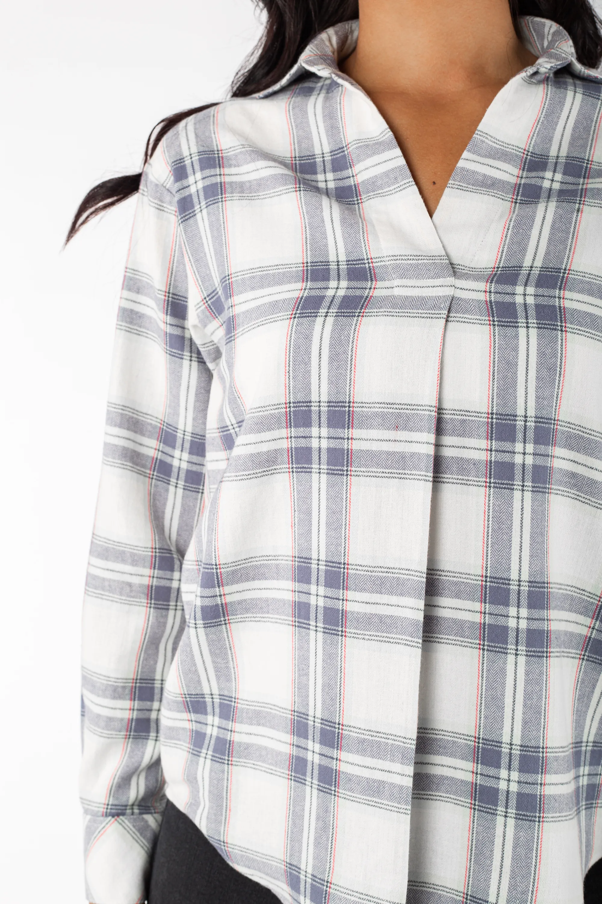 Cotton Flannel Loose Shirt - 110007
