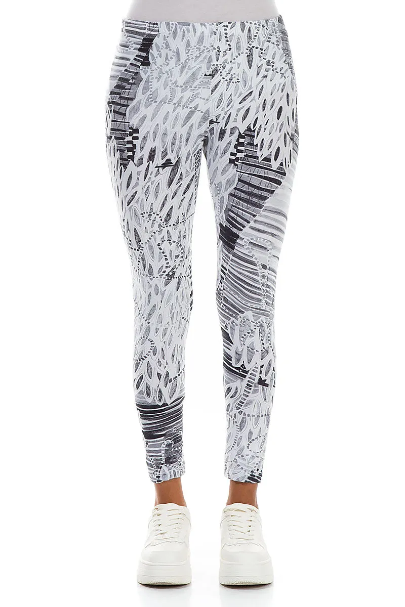 Cropped Off White Serenity Cotton Leggings