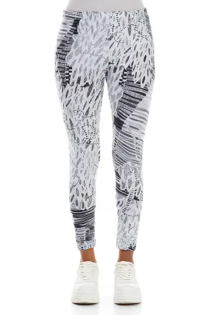 Cropped Off White Serenity Cotton Leggings