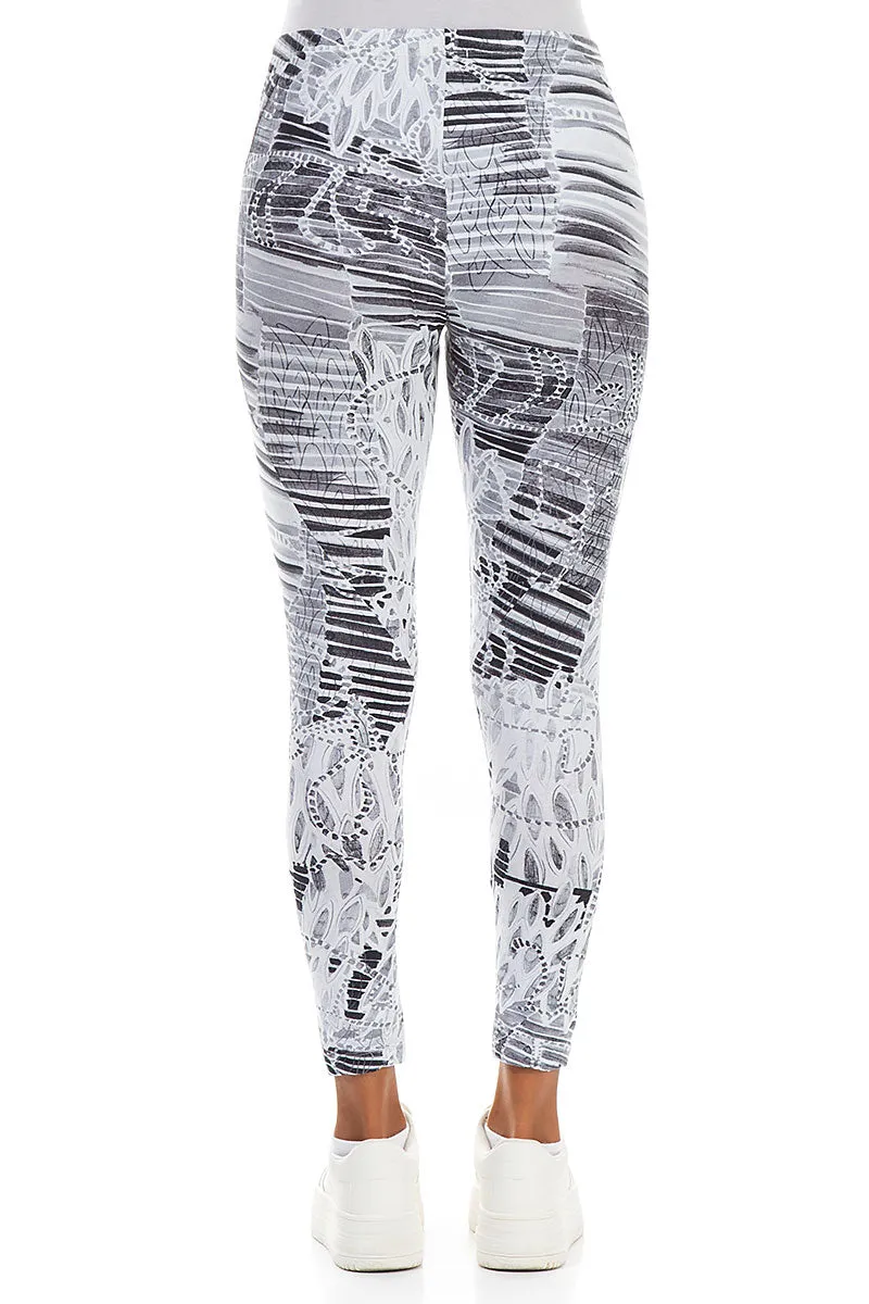 Cropped Off White Serenity Cotton Leggings