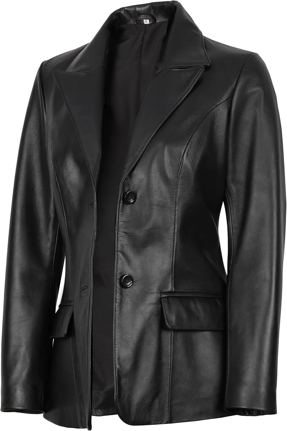 Decrum Women Leather Blazer - Casual Stylish Leather Jackets for Women