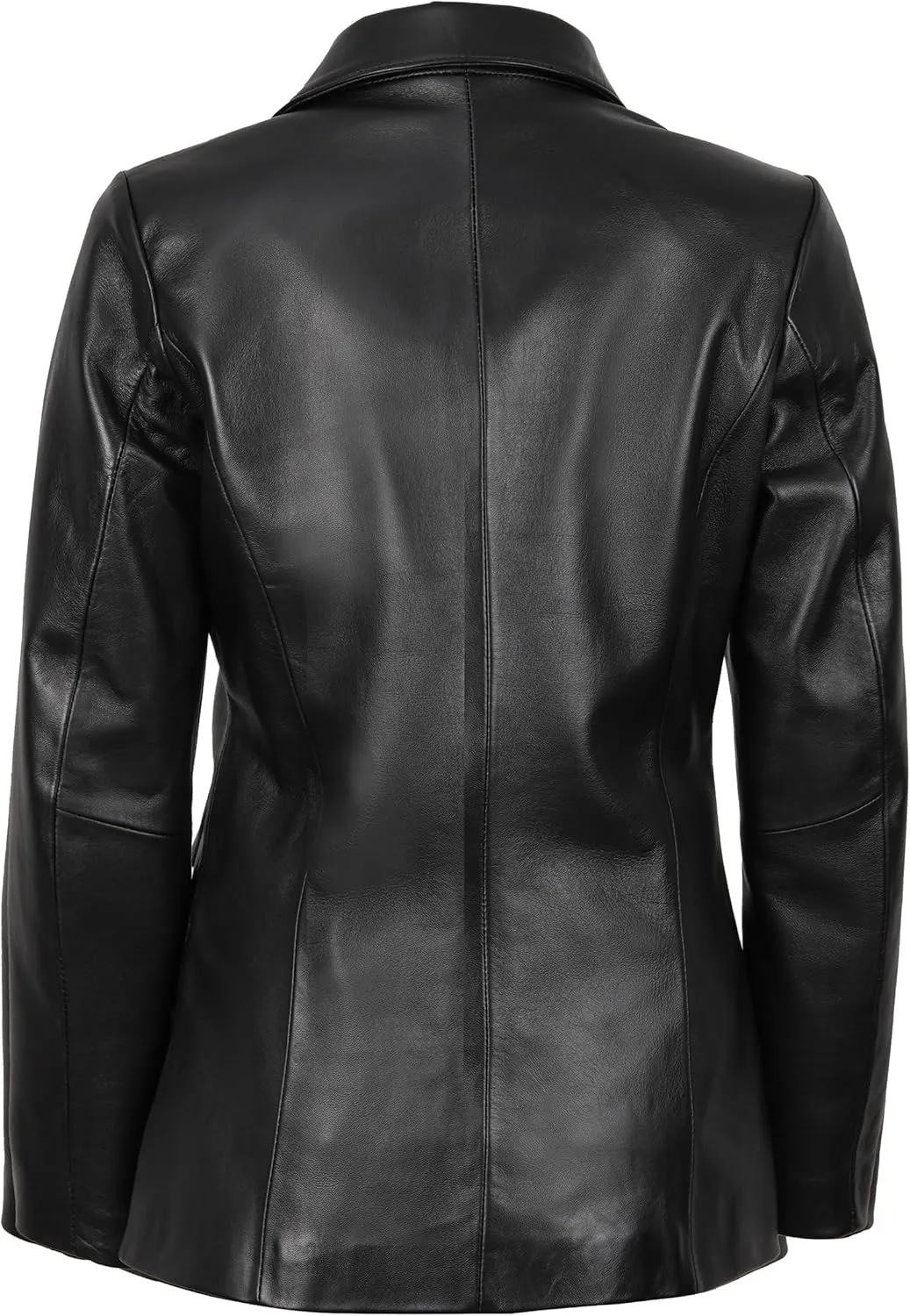 Decrum Women Leather Blazer - Casual Stylish Leather Jackets for Women