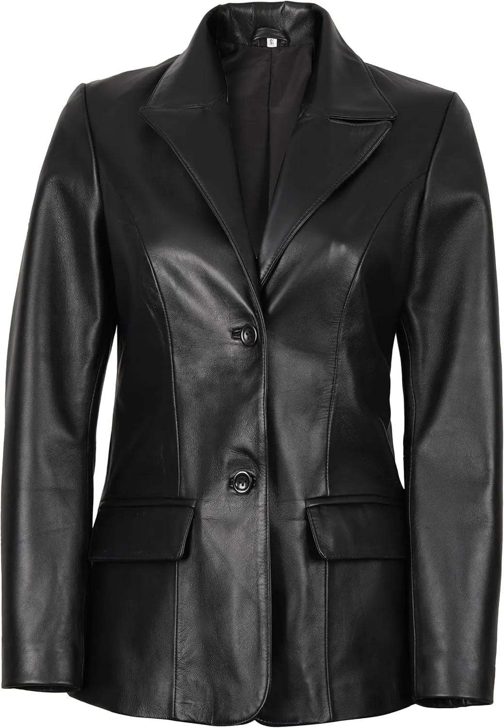 Decrum Women Leather Blazer - Casual Stylish Leather Jackets for Women