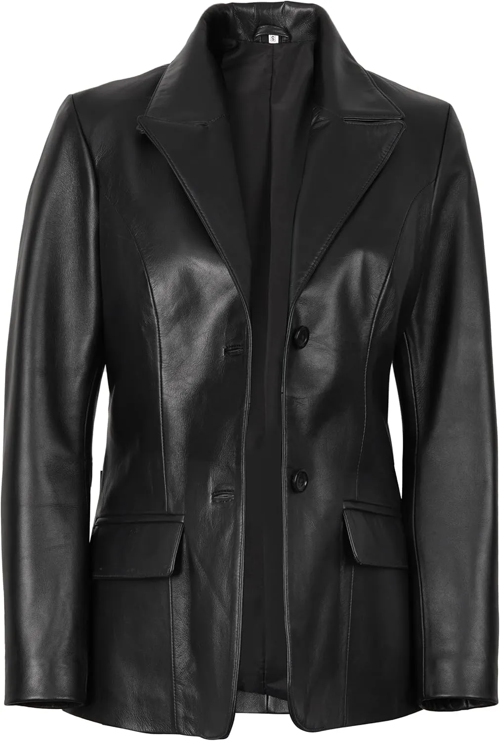 Decrum Women Leather Blazer - Casual Stylish Leather Jackets for Women