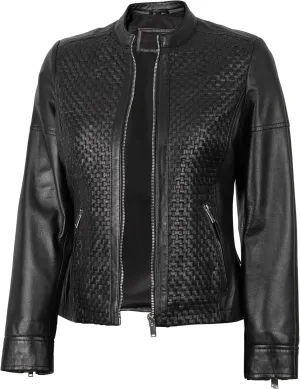 Decrum Womens Leather Jacket - Real Lambskin Casual Stylish Leather Jackets for Women