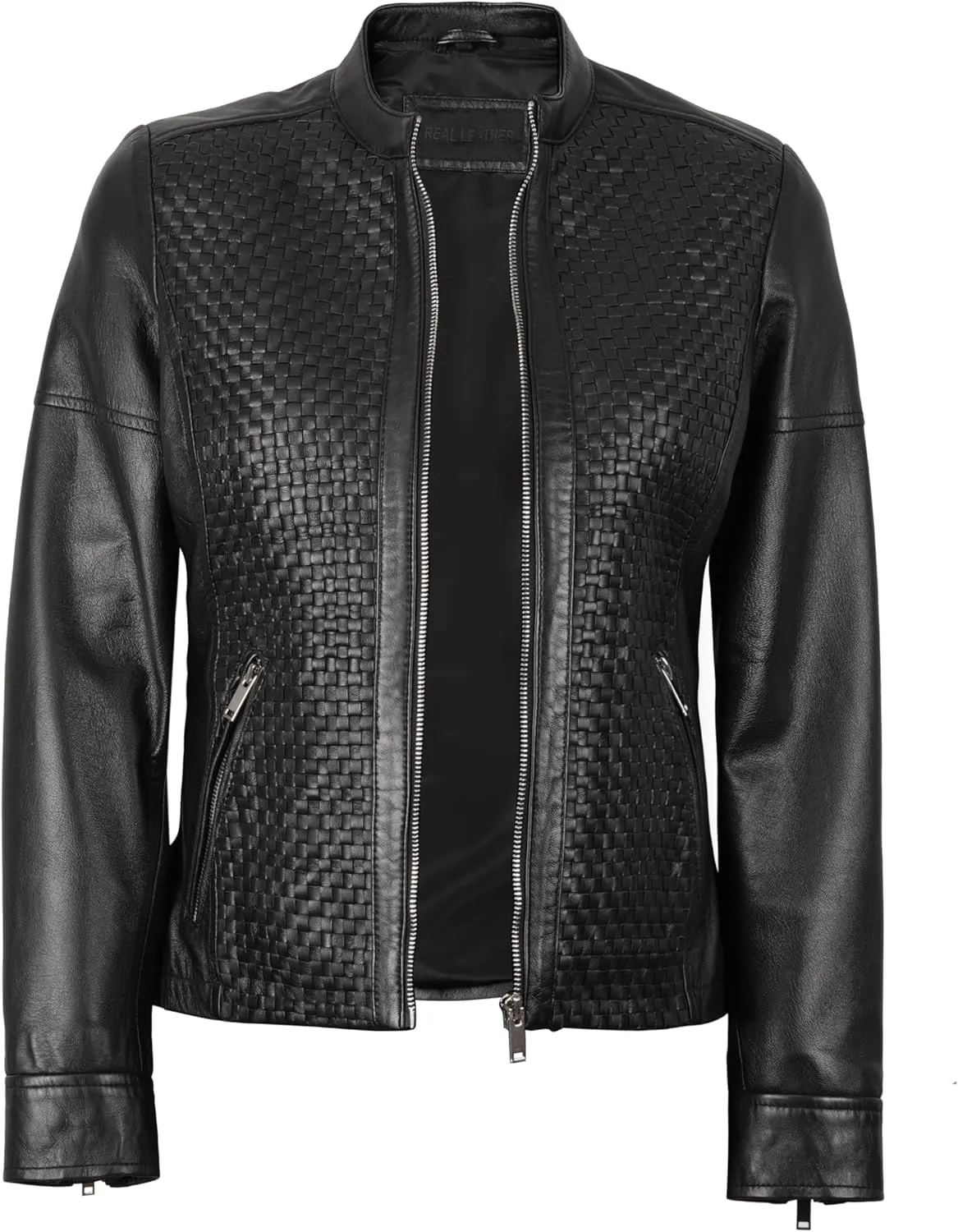 Decrum Womens Leather Jacket - Real Lambskin Casual Stylish Leather Jackets for Women