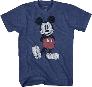 Disney Men's Full Size Mickey Mouse Distressed Look T-Shirt