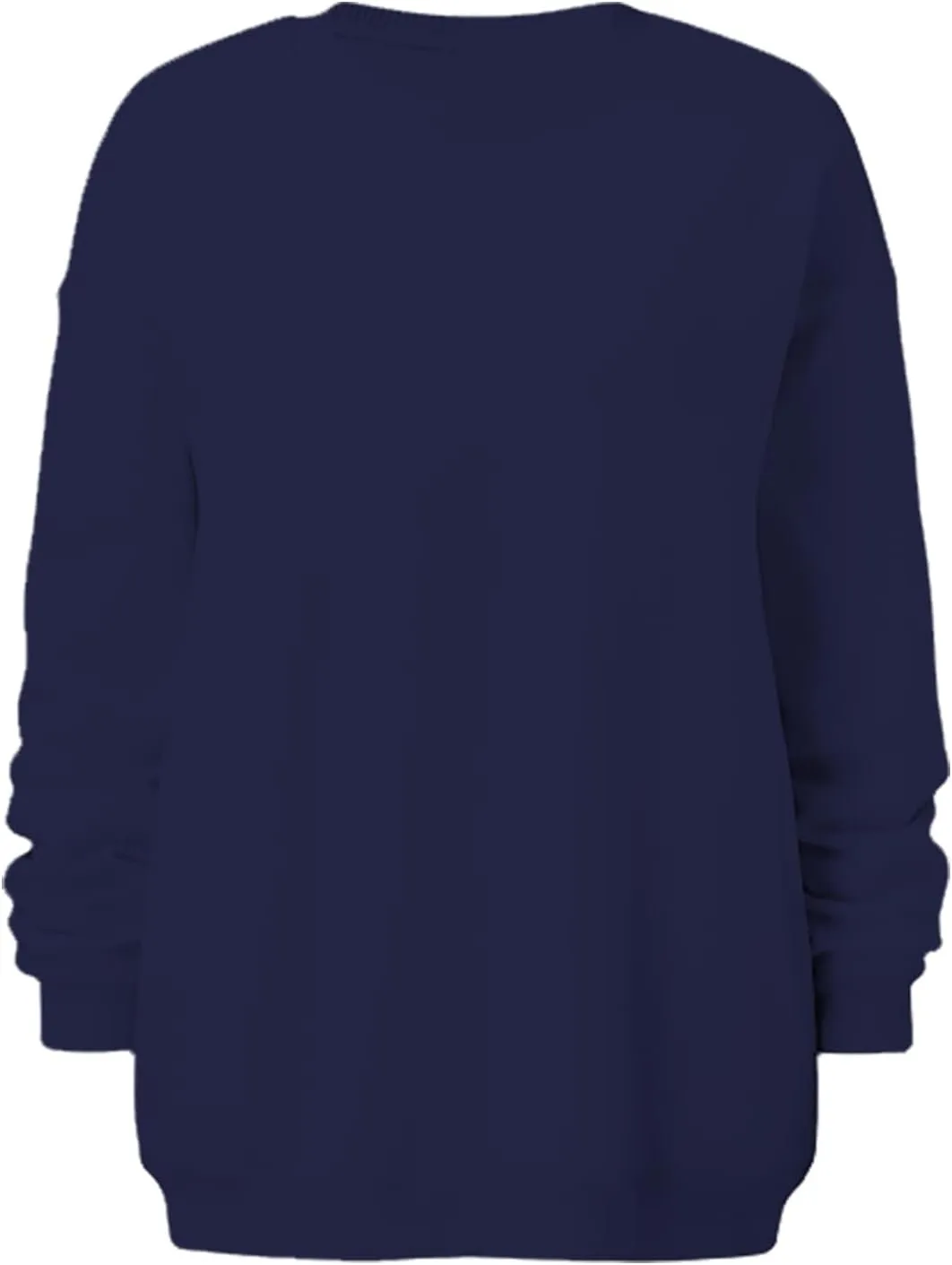 DOLKFU Women Oversized Crewneck Sweatshirts Solid Basic Pullover Sweater Long Sleeve Hoodie Winter Y2K Ouffits Clothes