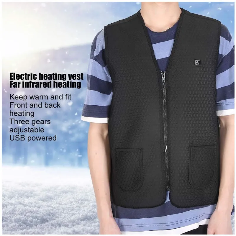 Electric Usb Charging Heated Thermostatic Vest F46-8-535
