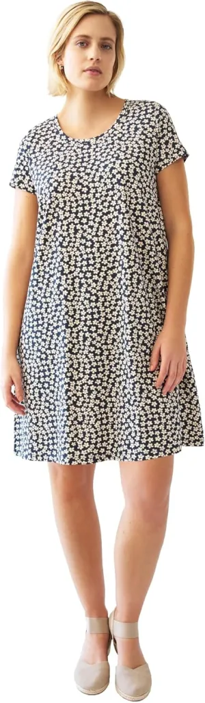 ellos Women's Plus Size A-Line Knit Tee Dress